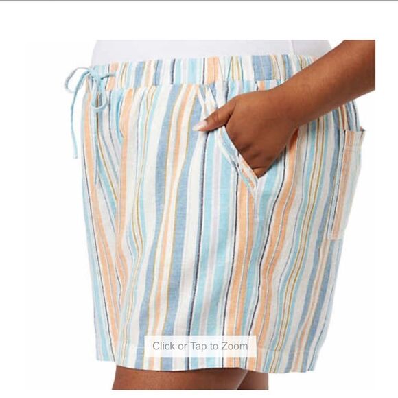 Briggs Ladies' Linen Blend Pull-On Short - Picture 7 of 8